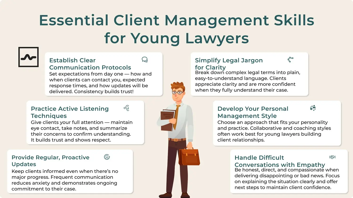 6 essential client management skills for young lawyers